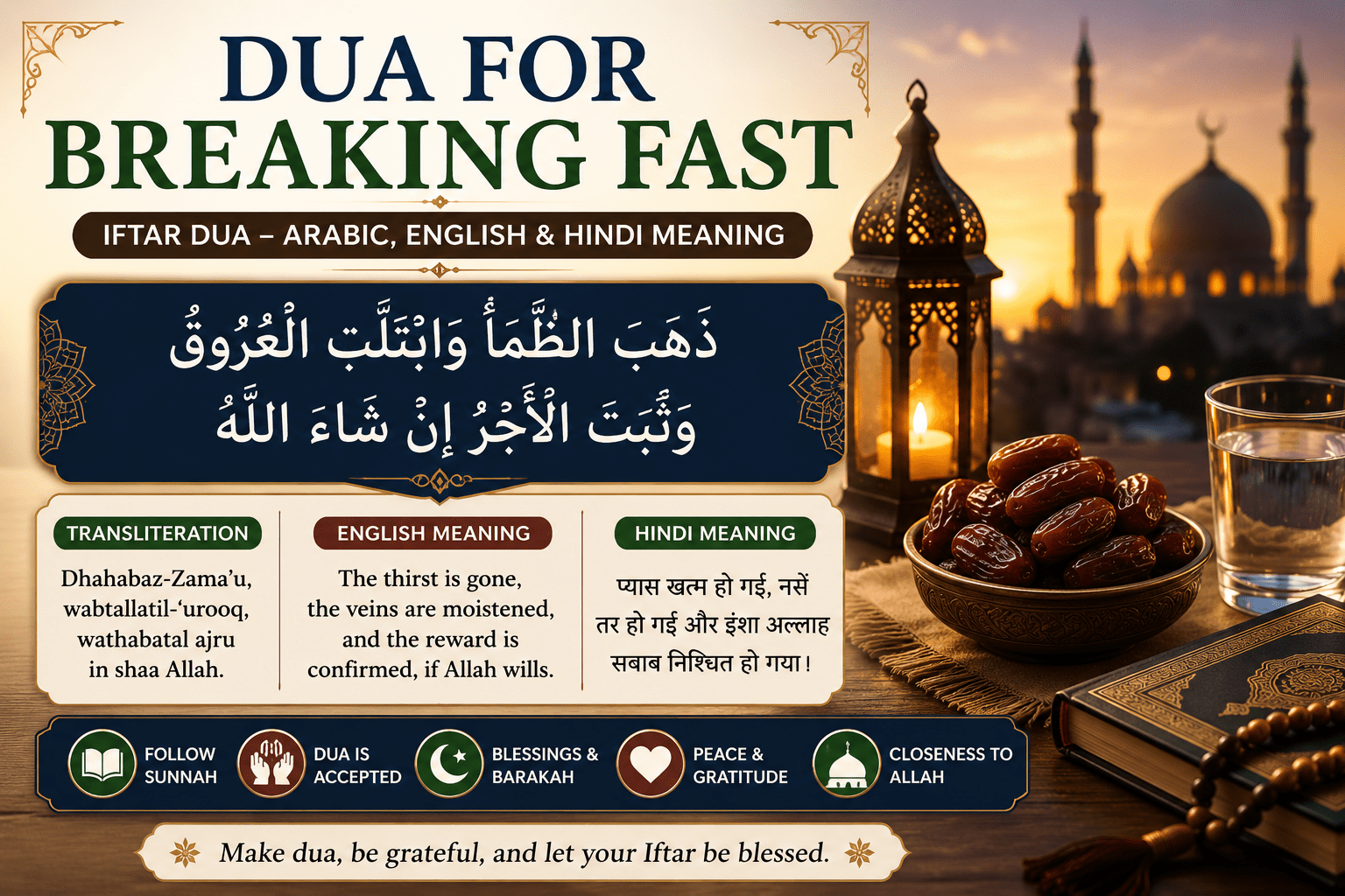 dua for breaking fast