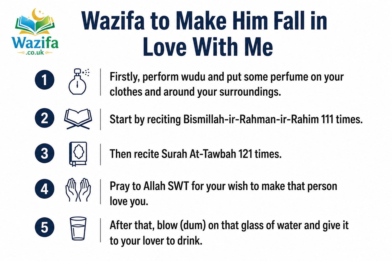 wazifa to make him fall in love with me