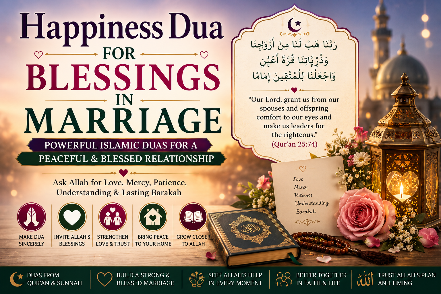 Happiness Dua for Blessings in Marriage