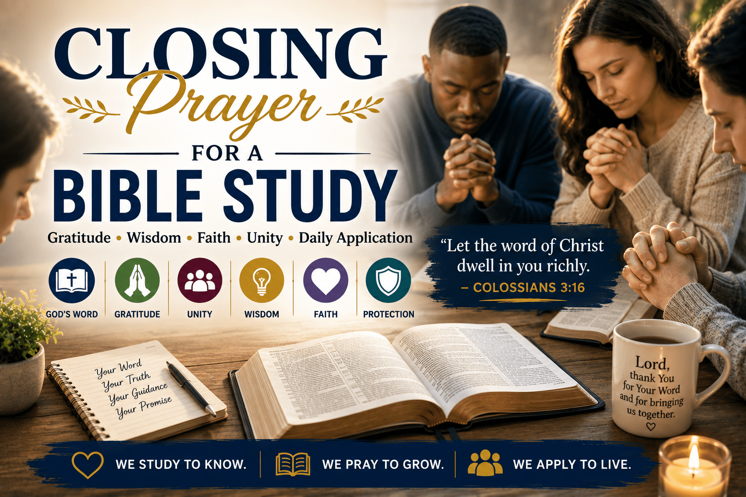 Closing Prayer for a Bible study
